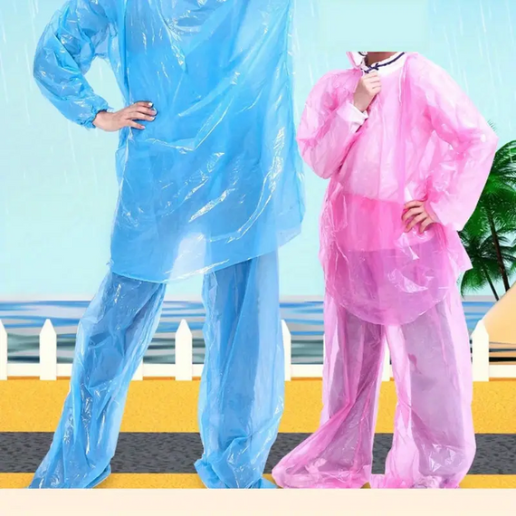 Дощовик Raincoat Set (плащ + штани) для активного відпочинку та захисту від дощу, універсальний комплект для чоловіків і жінок | Зображення 1