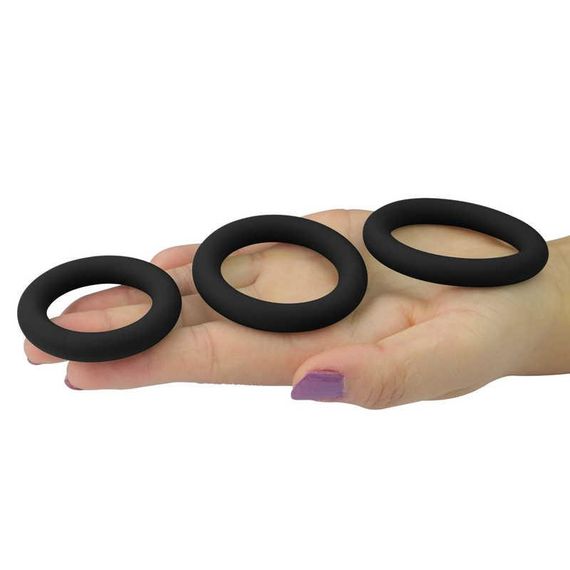Ерекційні кільця - Power Plus Soft Silicone Snug Ring Black Sex Aura | Зображення 3