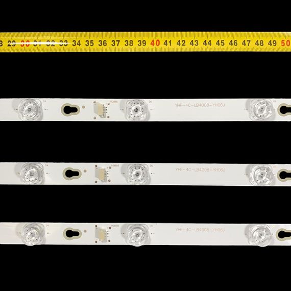 LED підсвітка TV 40" 690mm YHF-4C-LB4008-YH02J/YH08J/HR2/HR3/YH02 40HR330M08A2 TOT-40D2900-3X8-3030C 3шт. | Зображення 5