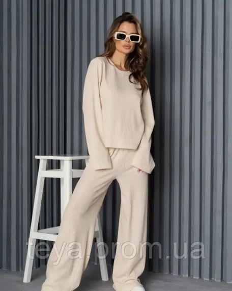 Спортивный костюм для женщин цвет бежевый размеры M, XL, S, L FI_008489