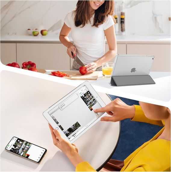 Чехол для iPad Air 2 2014, iPad Air 2013 9.7", ультратонкий, прозрачная задняя панель, функция сна пробуждения | Зображення 5