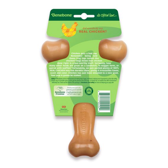 Іграшка для собак зі смаком курки Benebone Wishbone Chicken, 17 см | Зображення 3
