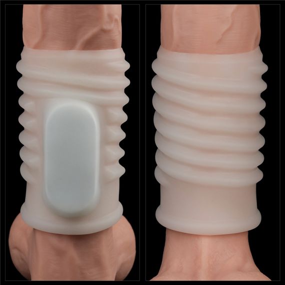 Насадка на член - Vibrating Spiral Knights Ring White sexstyle | Зображення 8