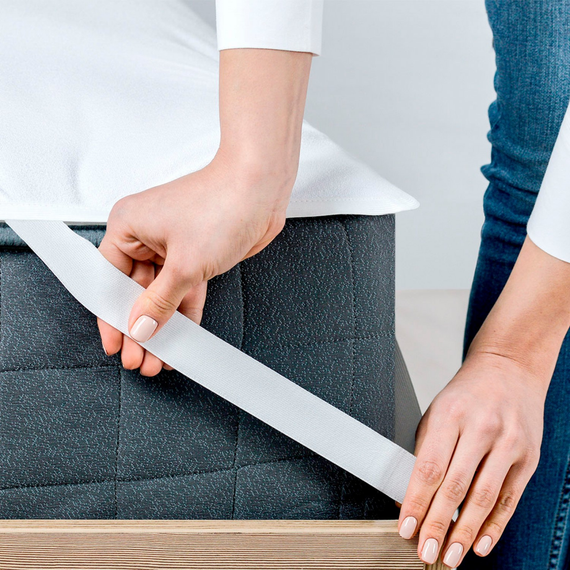 Пилозахисний наматрацник-чохол для ліжка, Вологостійкий чохол на ліжко з гумками 181х201 см | Зображення 4