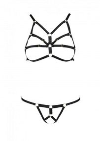 Комплект белья из стреп Passion Exclusive ARMANDA SET Черный 2XL/3XL