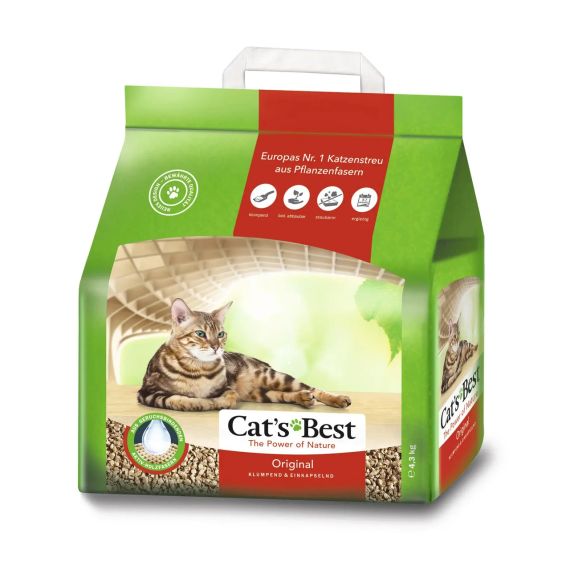 Наповнювач гігієнічний деревний Rettenmaier Cats Best Original для котів 10 л / 4.3 кг
