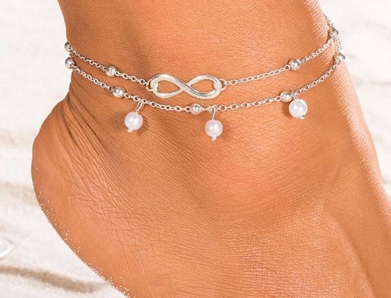 Браслет на ногу (анклет) Primo Infinity - Silver | Зображення 1