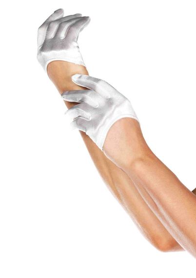 Рукавички сексуальні One Size Mini Cropped Satin Gloves від Leg Avenue | Зображення 3