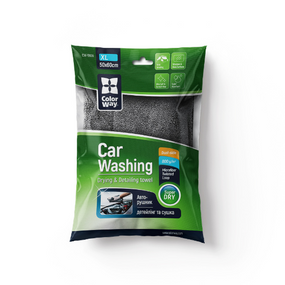 Серветка з мікрофібри для авто 50*60см 800г/м жовтий/сірий Super Dry ColorWay