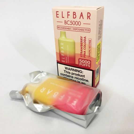 Elf Bar BC5000 смак Полунична Піна Колада (Strawberry Pina Colada) | Зображення 3