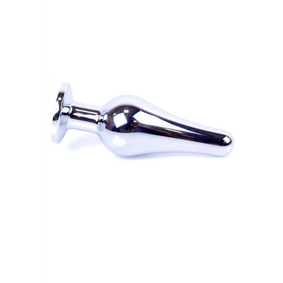 Анальна пробка з каменем Plug-Jewellery Silver BUTT PLUG-Purple | Зображення 2