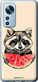 Чохол на Xiaomi 12X Єнотик з кавуном "4605u-2941-2448"