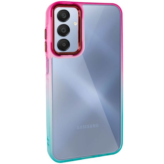Чехол TPU+PC Fresh sip series для Samsung Galaxy A24 4G Бирюзовый / Розовый