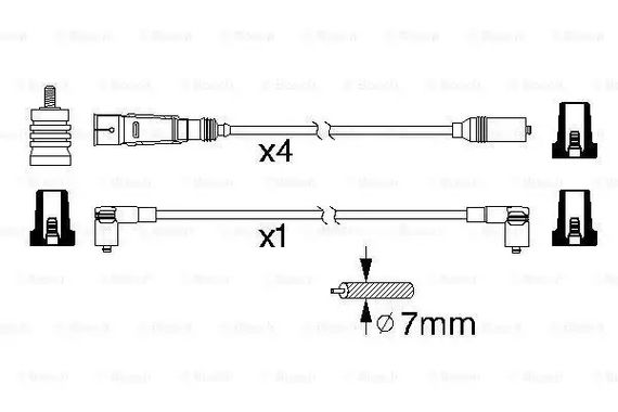Комплект дротів запалювання VW JETTA II, VW PASSAT, BOSCH (0986356338) | Зображення 4