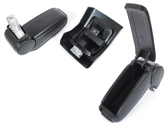 Ford Focus Mk2 04-11 підлокітник чорна тканина + монтажний комплект | Зображення 1