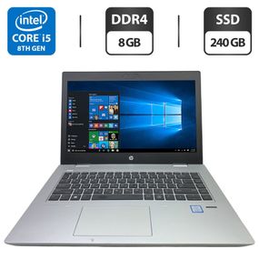 Ноутбук HP ProBook 640 G4 / 14" (1920x1080) IPS / Intel Core i5-8250U (4 (8) ядра по 1.6 - 3.4 GHz) / 8 GB DDR4 / 240 GB SSD / Intel UHD Graphics 620 / WebCam б/в