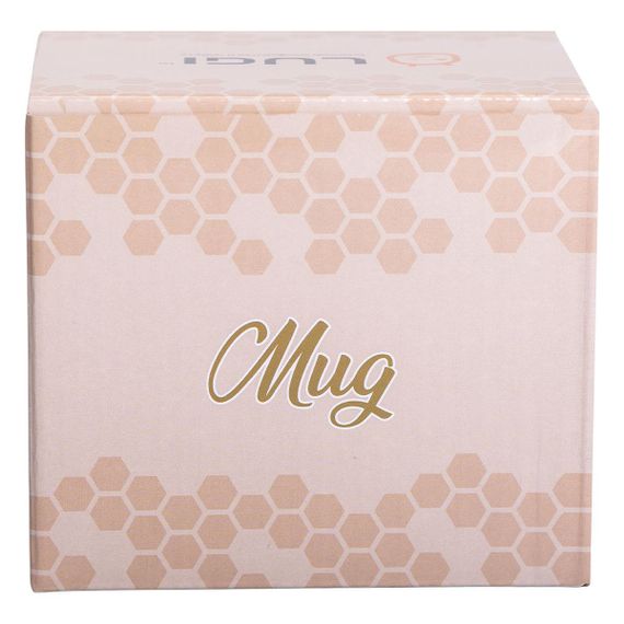 Кружка фарфоровая с золотым ободком и позолоченной ручкой 320 (мл) Белая RX-N240624W | Зображення 3