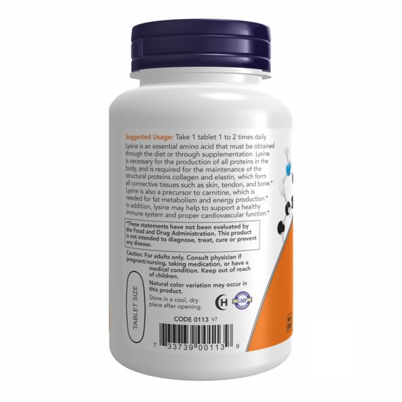 L-Lysine 1000mg - 100 tabs | Зображення 2