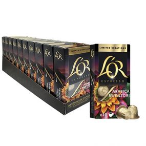 Nespresso капсули L'OR Arabica Rwenzori Uganda ящик 10 уп Франція з нотками какао 100 капсул