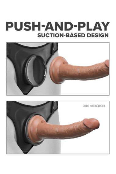 Трусики для страпона Pipedream Body Dock с подтяжками, черные sexstyle | Зображення 2