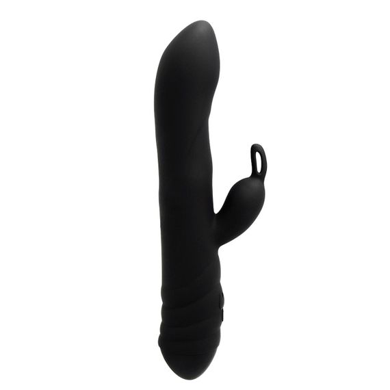 Вібратор-кролик Adrien Lastic Twister з ротацією, чорний Sex Aura