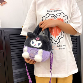 Сумка Куромі плюшева через плече, Куромі м'яка сумка для маленьких модниць