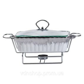 Марміт прямокутний на 1 л порцелянаовий з підігрівом 31×16×11 см HP1019