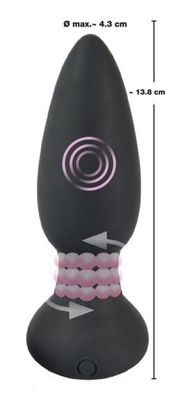Анальна пробка з пультом і 7 режимами ротації Remote controlled rotating&vibrating plug sexstyle | Зображення 3