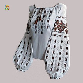 Рубашка Украинская вышиванка  44428619 цвет белый размер L/XL