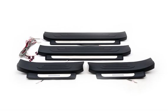 Пороги с подсветкой (черные) для Toyota Land Cruiser Prado 150 | Зображення 1