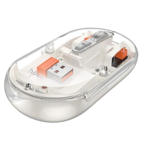 Миша бездротова Hoco GM35 General Bluetooth + 2.4G White | Зображення 1