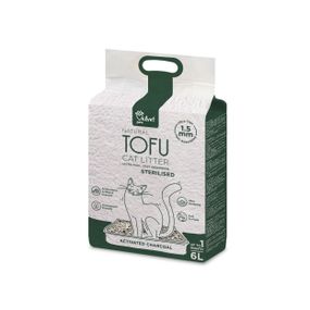 Наповнювач туалетів для стерилізованих котів Velvet Paw TOFU з кокосовим вугіллям, 6л/2,6 кг