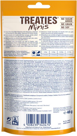 Ласощі для собак з печінкою Vitakraft Bits Mini Liver, 48 гр | Зображення 1