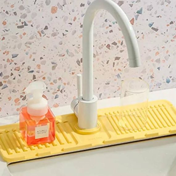 Килимок бризковик на кран Drain mat LY-692 Жовтий