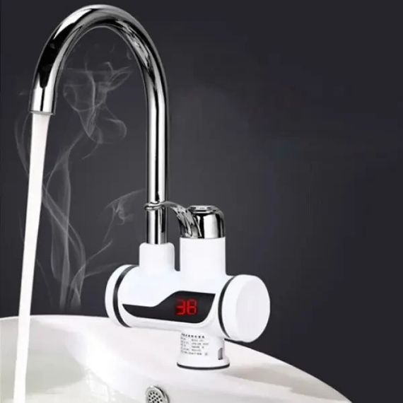 Проточний водонагрівач з LCD екраном , водонагрівач, кран