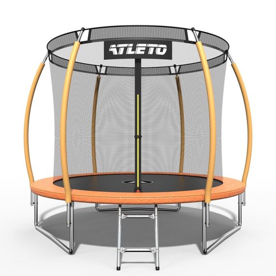 Батут дитячий Atleto 312 см із захисною сіткою і драбиною для дому та дачі помаранчевий 42400469 | Зображення 1