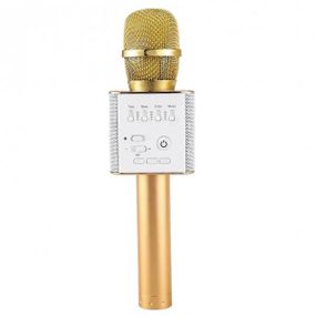 Караоке-мікрофон Q9 gold у чохлі