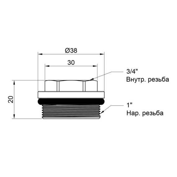 Футорка для колектора Thermo Alliance Standart 1"х3/4" ВН SD35420 | Зображення 1