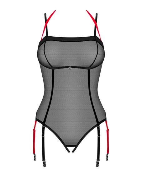 Боді з вирізом Obsessive Glandez otwarte Чорне M/L | Зображення 3