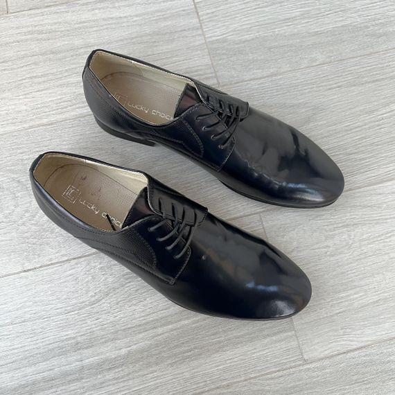 Туфлі дербі сині лаковані - 42 розмір | Зображення 3