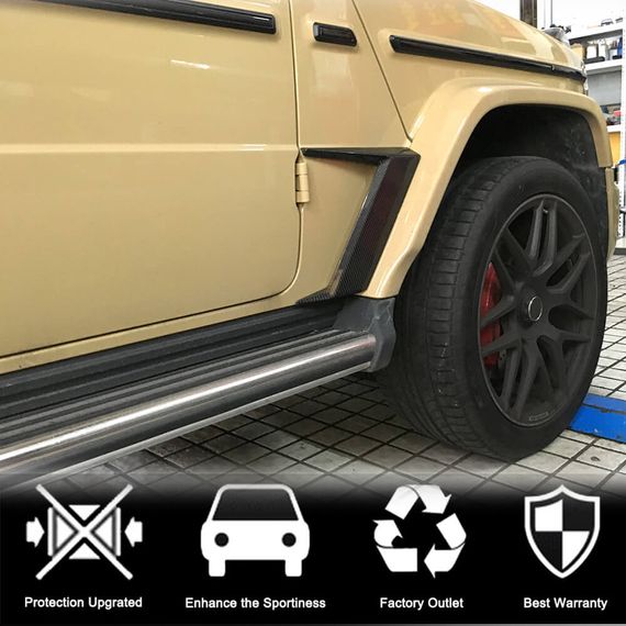 Накладки на передні крила (Карбон) для Mercedes G сlass W463 2018-2024 рр | Зображення 2