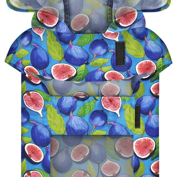 Дощовик-накидка з капюшоном для собак WAUDOG Clothes, малюнок "Інжир", XL, А 55-61 см, B 68-80 см, С 42-52 см | Зображення 3