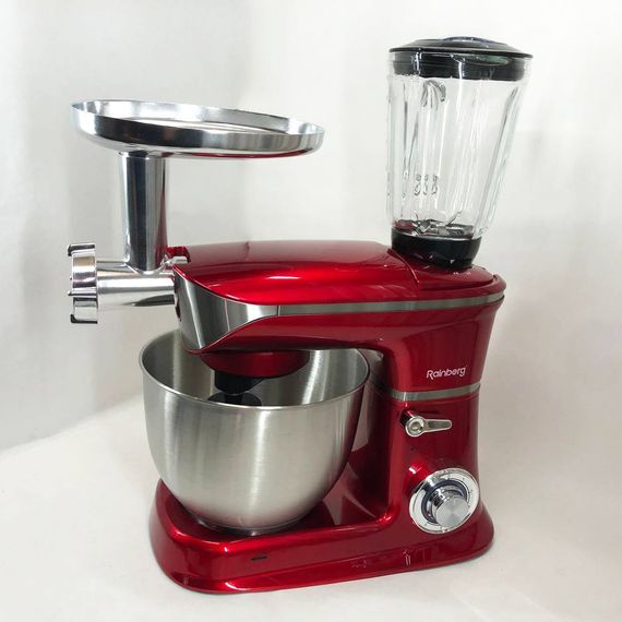 Багатофункціональний кухонний комбайн Rainberg RB-8080 Тістоміс, М'ясорубка, Блендер, QR-637 Потужний блендер | Зображення 6