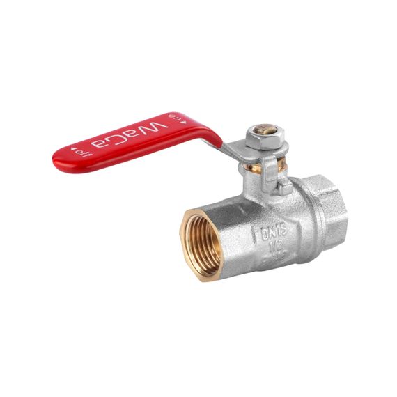 Кран кульовий WaGa 1/2" ВВ PN40 ручка, нікельований | Зображення 2