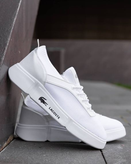 Кросівки літні Lacoste сітка колір: білий | Зображення 5