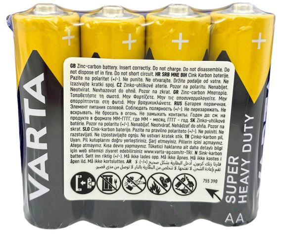 Батарейки VARTA SuperLife сольові пальчикові великі АА R06 упаковка набір 60 штук | Зображення 2