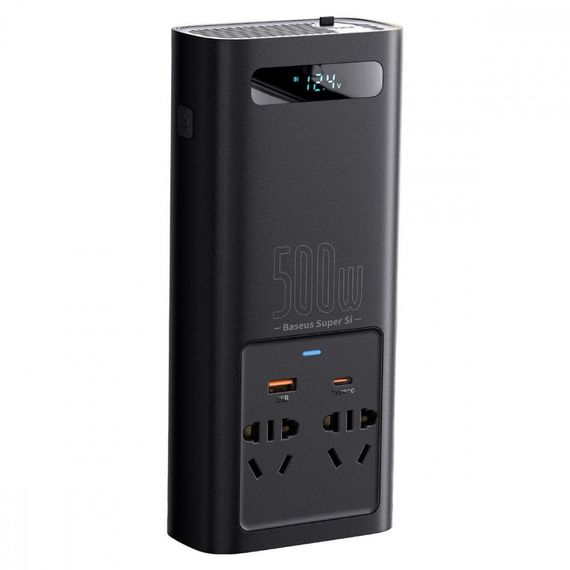 Автомобільний Інвертор Baseus Super Si Inverter 500W (220V CN/EU) | Зображення 4