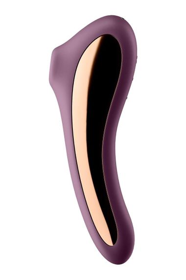 Вакуумний кліторальний стимулятор із вібрацією Satisfyer Dual Kiss, марсаловий Sex Aura | Зображення 3