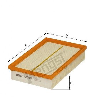 Фильтр воздушный Ford Connect 1.5 EcoBlue 15-, Hengst, E1783L,