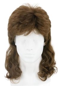 Коричневый ретро парик mullet LeMarnia в стиле 70-х 80-х для мужчин, женщин, термостойкий 30 см, для Хэллоуина